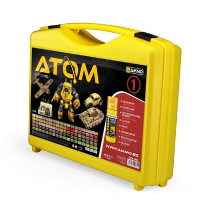 AMMO by Mig Jimenez Hobbyverf Acrylverf - MIG 20681 ATOM - Bassisset - Kleuren Deel 1 - Koffer - Acryl Set 93x20ml Verf set - 93x 20 ml