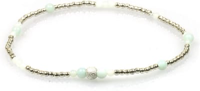 Heaven Eleven - dames - armband - 925 - Sterling - ZILVER - 1mm - mint - diamant steen