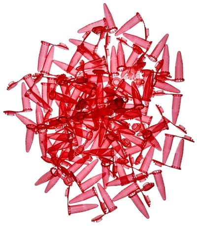 Microcentrifuge Buizen - Test Buizen Monster Flesjes - Laboratorium Onderzoek - Snap Cap Autoclaveerbaar - 1.5ML - Rood