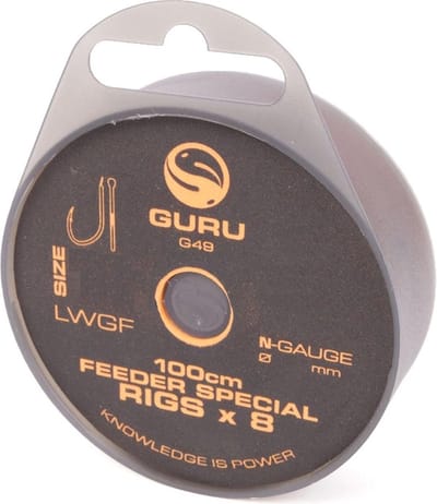Guru LWGF Feeder Special 100cm (8 rigs) - Maat : 0.19mm - haak LWGF 10
