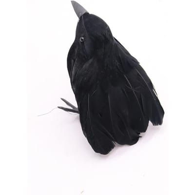 Corbeaux Artificiels Réalistes Ornement de Fête Décorations d'Halloween Modèle de Corbeau Noir Ornement Oiseau de Simulation Animal de Compagnie Maison Jouet Effrayant