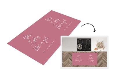 Keukenloper - Loper keuken - Quotes - Spreuken - Yes, I play like a girl - Meisje - 120x60 cm - Keukenloper vinyl