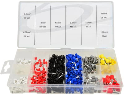 GEKO Assortiment koperen kabelschoenen - 685 stuks - diverse maten en kleuren