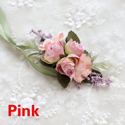 Bruidegom Boutonnière Man Speld Pak Corsage Bruids Knopenbloem Bruiloft Polsbloem Feest Mariage Decor Kunstzijde Rozenbloemen