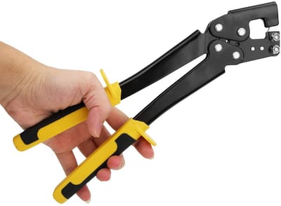 Dailygoody - Krimptang voor Tapeinden - Antisliphandvat - Lichte Stalen Kiel - 310 mm - Professioneel Gereedschap - Voor Installatiebouw - 0,3 x