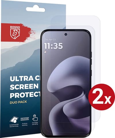 Rosso Screen Protector Geschikt voor Motorola Moto G67 | Ultra Clear Duo Pack | TPU Folie | Case Friendly Beschermfolie | 2 Stuks