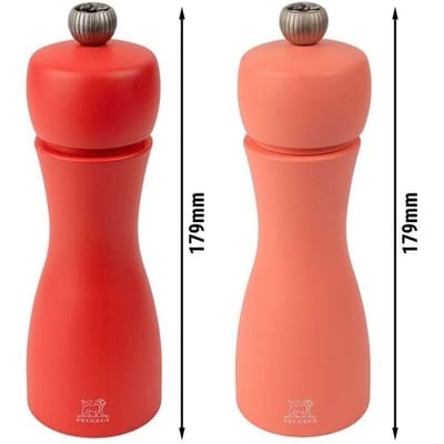 (6 stuks) PEUGEOT TAHITI FIRE - Zout & Peper Molen - Hout - Rood - Hoogte: 150mm