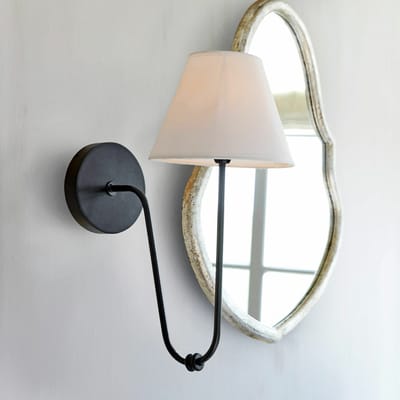LOBERON Wandlamp Lustre zwart/wit