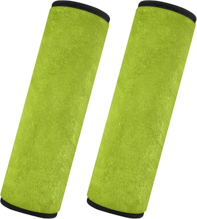 Gordelhoezen Set - Riem Beschermers - Comfortabel Rijden - Zacht Polyester Pluche - 25x20cm - Groene Gradiënt