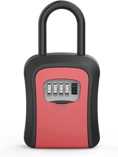 Wachtwoordsleutelkastje - Sleutelkluis Code - Veilige Opslag - 4-Cijferig Combinatieslot - 85x62x30mm Binnenmaat - Zwart