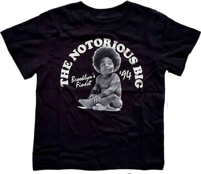 Biggie Smalls - Baby Kinder T-shirt - 12 maanden - Zwart