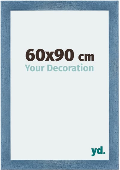 Your Decoration - Puzzellijst 60x90 cm - Helder Blauw Geveegd - Puzzellijst 1500-2000 stukjes - MDF Fotolijst - Mura