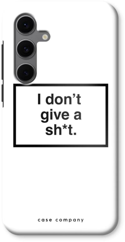 Case Company® - Hoesje geschikt voor Samsung Galaxy S24 FE hoesje - Don't give a shit - Tough Case - Maximale Bescherming alle Kanten en Schermrand