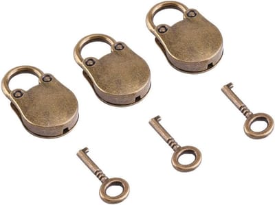 Mini Hangslot van Legering in Vintage Stijl voor Kleine Bagage en Meubel Slot met Sleutel voor Thuisdecoratie