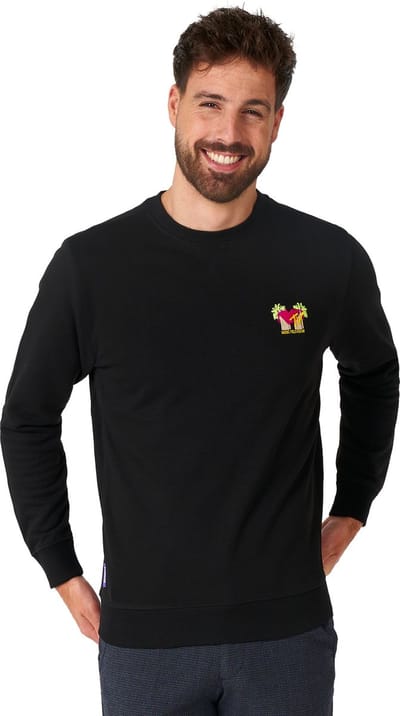 OppoSuits MTV™ Spring Break - Black - Heren Sweater - Retro MTV Trui- Zwart - Maat XS