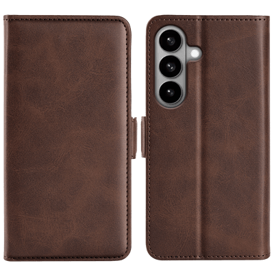 CaseBody Samsung S26 Real Leather Wallet Hoesje Bruin
