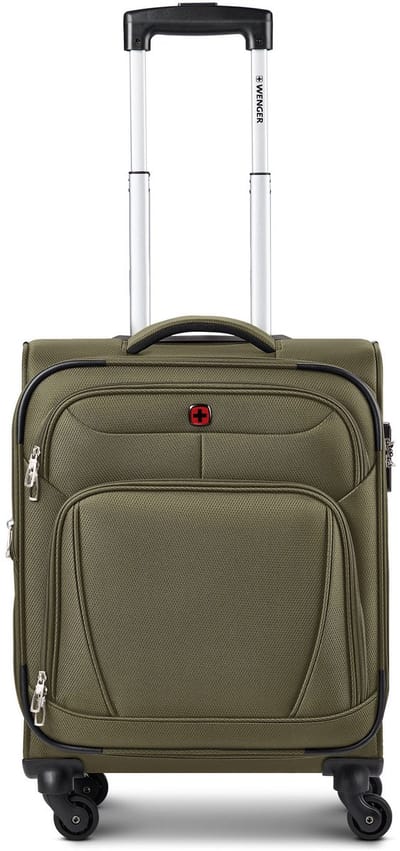 Wenger Beaumont 4 wielen Cabinewagen S 54 cm met uitbreidingsplooi - Zachte bagage - Combinatieslot - olive