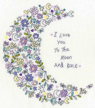 Borduurpakket Love You to the Moon - Bothy Threads