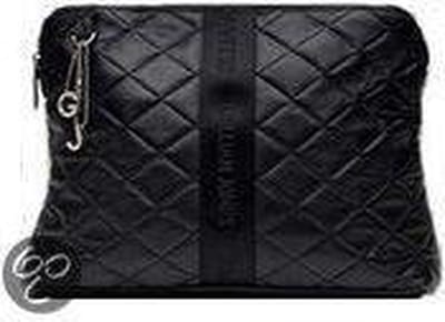 Gillian Jones Toilettas - Leer- Zwart - 19x3x15cm