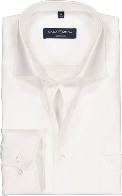 CASA MODA modern fit overhemd - mouwlengte 7 - wit - Strijkvriendelijk - Boordmaat: 48 (EU maat: 3XL)