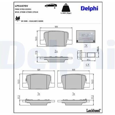 Remblokset DELPHI LP5107EV