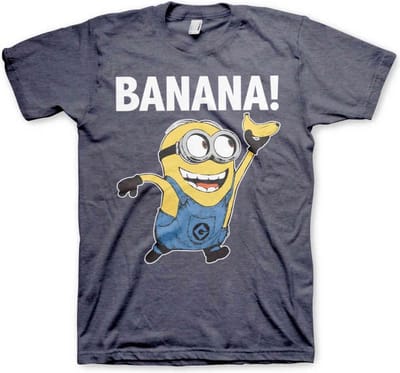 Minions Heren Tshirt -S- Banana! Blauw