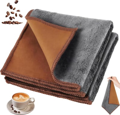 Doeken Set, 3 Microvezel Doeken 30x30cm, Dubbelzijdige en Superabsorberende Doeken voor Espressomachine Reiniging, Barista Accessoires