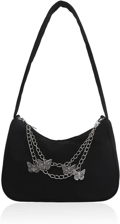 Stijlvolle Dames Schoudertas, Retro Handtas voor Vrouwen, Mini Opbergzak voor Meisjes in Zwart, Perfect voor Dagelijks Gebruik en Uitjes