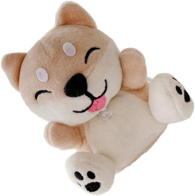 Oortelefoonhoesje - Opbergtasje - Oordopjes Beschermen - Pluche Inu Vorm - 16 x 8 x 5 cm - Beige
