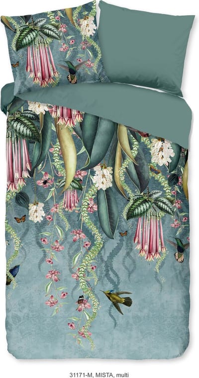 Pure dekbedovertrek bloemen en bladeren - 2 persoons 200x200/220 cm - Multi - Microvezel