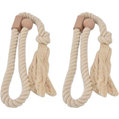 2 STUKS Gordijn Tieback Katoen Gordijn Holdback Touw Gordijn Magnetisch Koord voor Huishouden Lichte Kleur Light beige