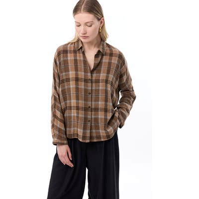 Knitted Daisy Blouse Brown Größe: XS | Business hemden Outlet | Damen | Braun