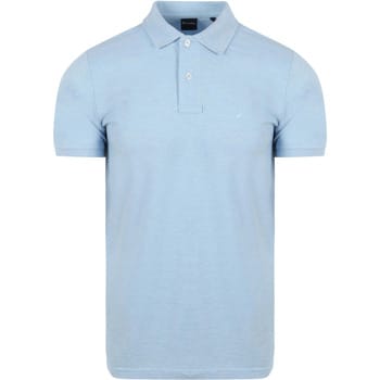 Suitable Mang Poloshirt Lichtblauw - Maat XXL - Heren - Polo shirt Heren met Korte mouw