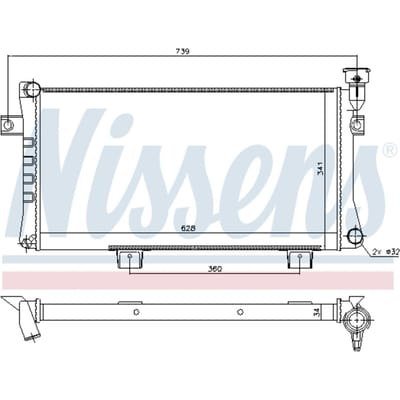 Radiator, motorkoeling NISSENS 623556