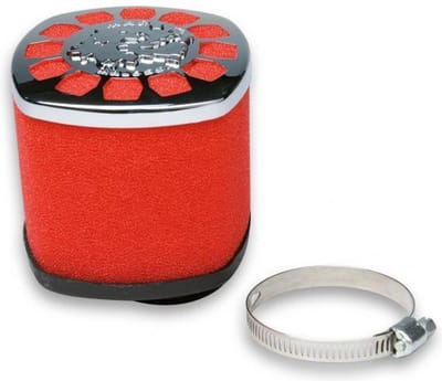 Filtre à air cornet droit MALOSSI Red Filter E14 Ø35.5mm cyclomoteur pour scooter
