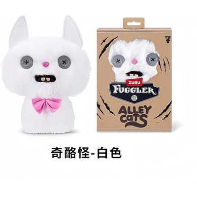 Fuggler Officiële Authentieke Alley Night Cat Serie Knuffel Pluche Pop Lelijk Schattig Ondeugend Trendy Monster Speelgoed Voor Kind Huisdecoratie beige