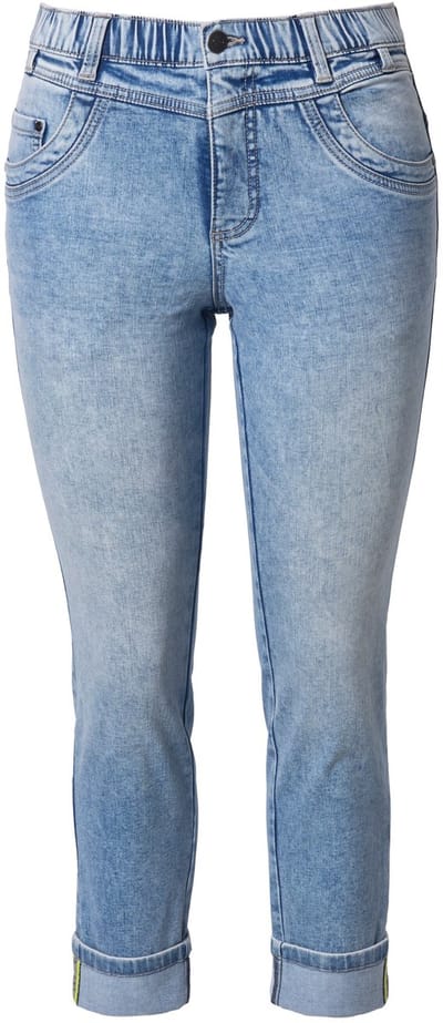 Laurasøn - Dames - Jeans met hoge taille Slim - Gebleekt denim - Maat 42
