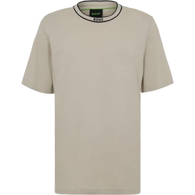 Boss Heren Crew Neck Regular T-shirt (Licht Beige)