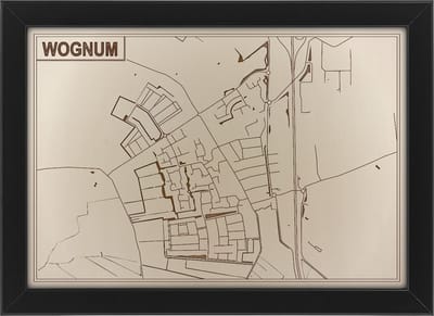 Houten stadskaart van Wognum
