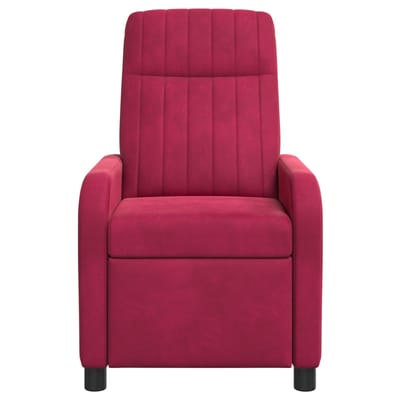 vidaXL - Recliner - Wijnrood - fluweel