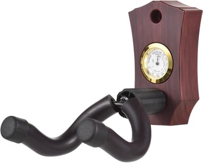 Gitaar Wandhanger - Instrument Houder - Muziek Opslag - Met Hygro Meter - 14.8 cm - Bruin