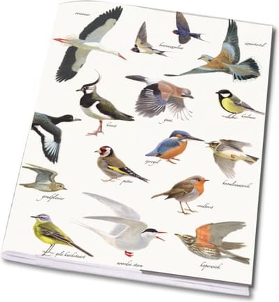 Schrift A5: Collage vogels, Elwin van der Kolk, Vogelbescherming Nederland