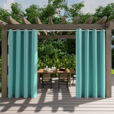 Qelus 1 Stuk Premium Buitengordijn Waterdicht - Slijtvast Outdoor Gordijn - Weerbestendig & Kreukvrij Balkongordijn - Rideau Extérieur - 132x274cm - Groen