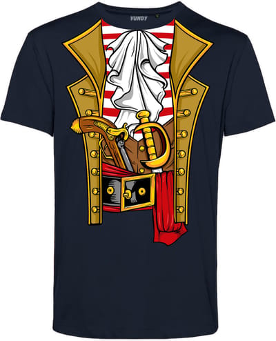 T-shirt kind Piraten Kostuum | Carnavalskleding kinderen | Carnaval Kostuum | Foute Party | Navy | maat 68
