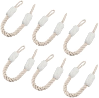Cosensi- Deurkoord 60 cm - Klembescherming - Binnendeuren/Schuifdeuren - Gordijnbinder - Wit - Zacht/Duurzaam - Deurbeschermer