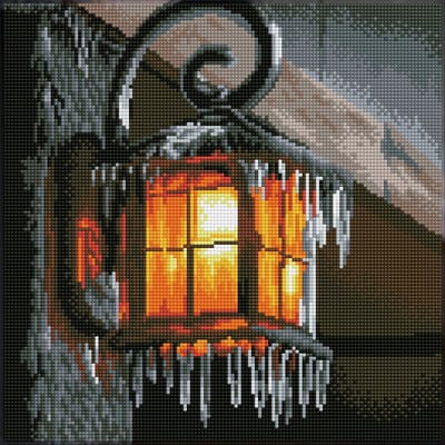 Full Diamond Painting Volwassenen Met Lijst/Frame - Hobby - Volledig Pakket - Vierkante Steentjes - DQK8.022 Diamond Dotz® - Magische lantaarn 34.5 x 34.5cm