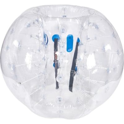 VEVOR Opblaasbare Bump Ball Bumper Shock Ball 1 stuks 1,5 m x 1,2 m Menselijke Botsingsbal PVC Body Bubble Bounce Ball voor Buitenactiviteiten Transparante Opblaasbare Bumperbal