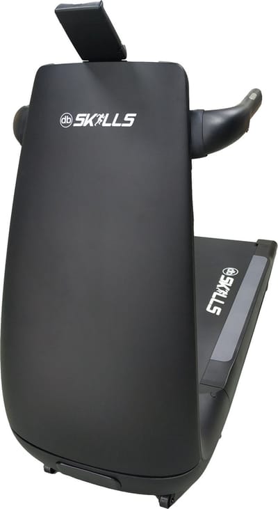 db SKILLS Opvouwbare Loopband – Stille & Krachtige Treadmill voor Thuis – DBSkills Loopband –  4.8/5  Stil & Krachtig (12 km/u) – Incl. Helling, 12+3 Programma's, Bluetooth & Hartslagmeting – 120 kg Draagvermogen – Opvouwbaar voor Thuis