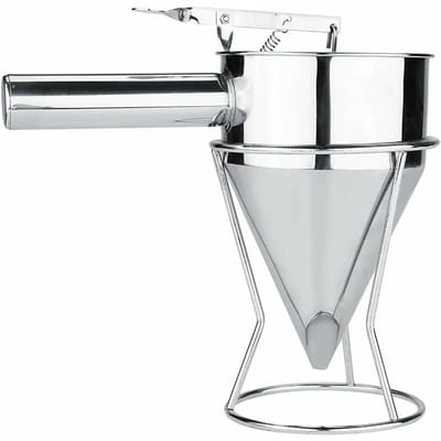 carmdering - Beslagdispenser RVS – Deeg Dispenser – Ø13cm – Giettrechter voor Beslag, Cupcakes, Pannenkoeken & Muffins – Vaatwasserbestendig - Batter - Dosering