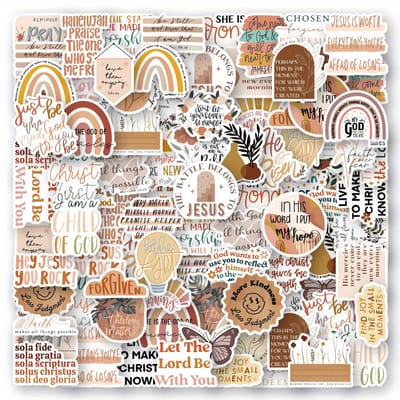 VANDAAG VERZONDEN - 50 STICKERS - Cor&Sinho® - Christelijk - Bible Journaling - Bijbeltekst - God